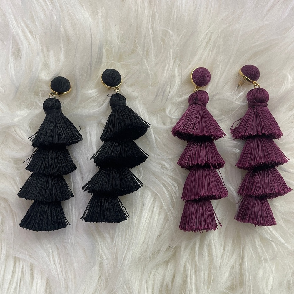 BaubleBar tassel earrings.